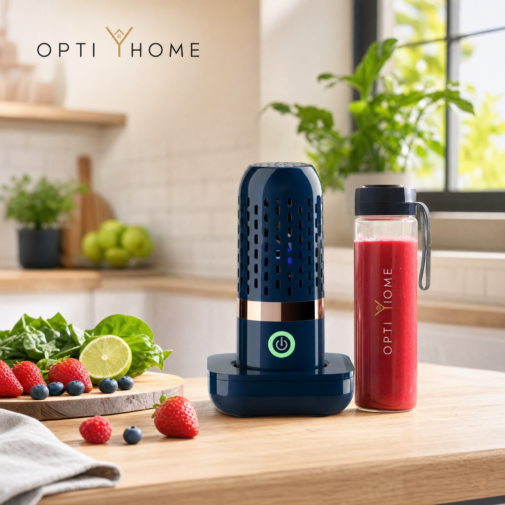 OptiPure Wash – Ultrasonic Fruit & Vegetable Cleaner | Cordless USB Rechargeable Food Purifier
