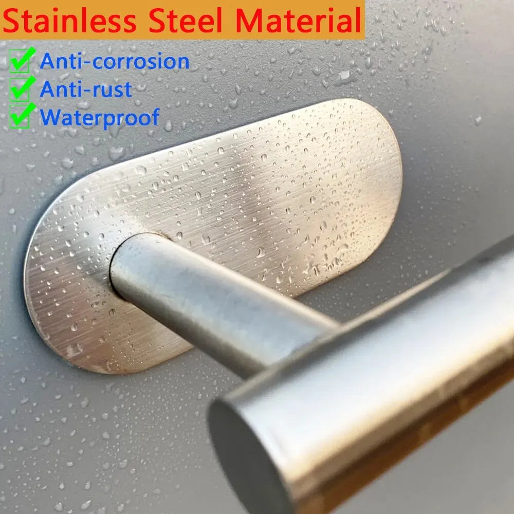 OptiTowel Mount – No Drill Paper Towel Holder Wall Mounted | Adhesive Stainless Steel Dispenser
