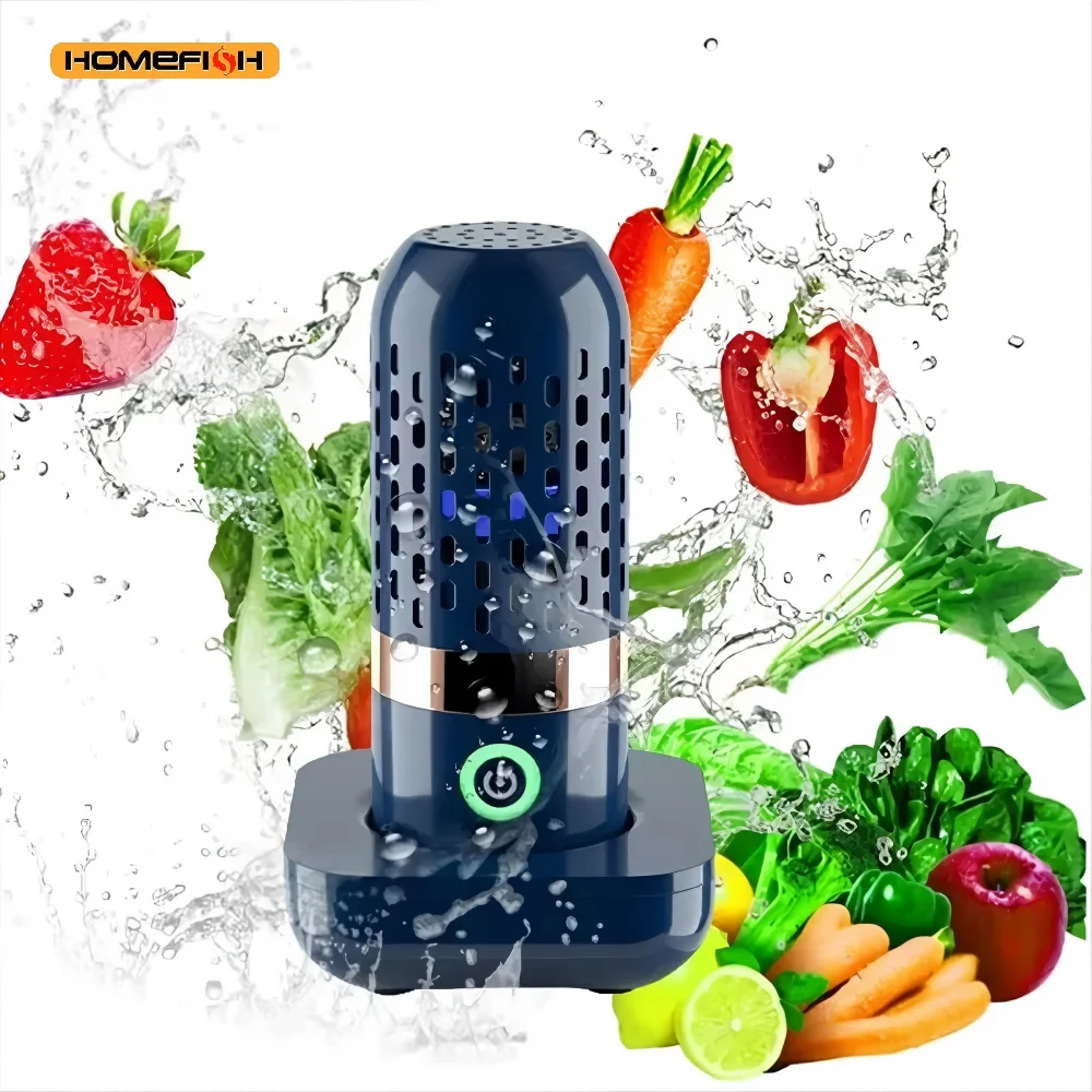 OptiPure Wash – Ultrasonic Fruit & Vegetable Cleaner | Cordless USB Rechargeable Food Purifier