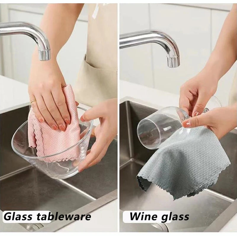 OptiWipe Pro – 5-Pack Premium Microfiber Cleaning Cloths | Streak-Free Glass, Window & Kitchen Towels