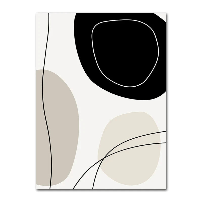 OptiArt Botanica – Boho Geometric Leaf Canvas Prints | Rainbow Abstract Wall Art for Living Room & Bedroom