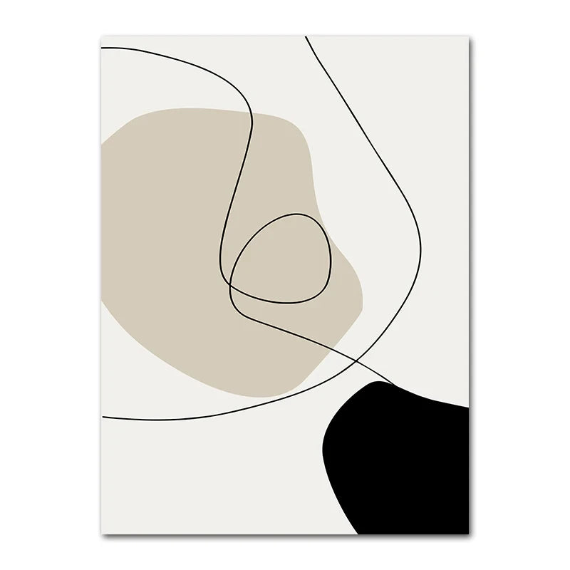 OptiArt Botanica – Boho Geometric Leaf Canvas Prints | Rainbow Abstract Wall Art for Living Room & Bedroom