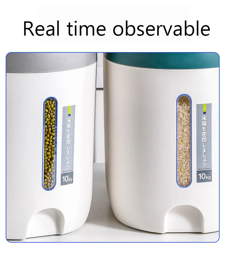 Airtight Rice & Cereal Dispenser 5KG/10KG – Smart Kitchen Storage Container