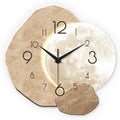 OptiTime Moon – Silent Modern Wall Clock | Quartz Wooden Moon Design for Bedroom, Living Room & Office