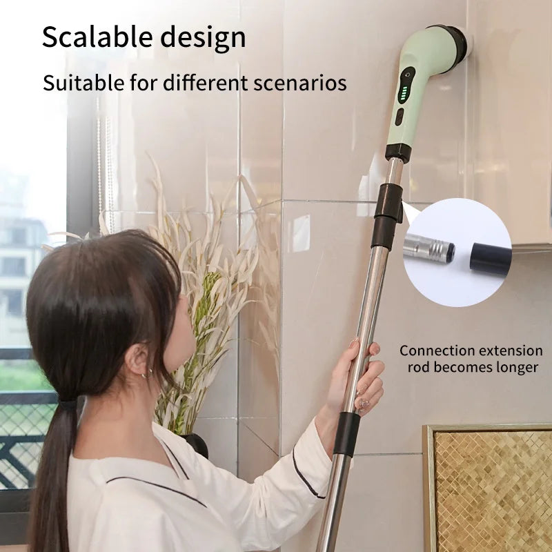 OptiScrub Pro – Cordless Electric Scrubber Brush | All Surface Deep Cleaner (3–9 Heads)