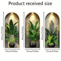 OptiBloom Wall – Watercolor Plant Wall Stickers Set of 3 | Peel & Stick Botanical Decor
