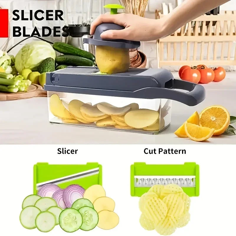 OptiChop Pro – Multifunctional Vegetable Chopper | 12, 14 or 16-in-1 Onion Slicer, Dicer & Grater Set
