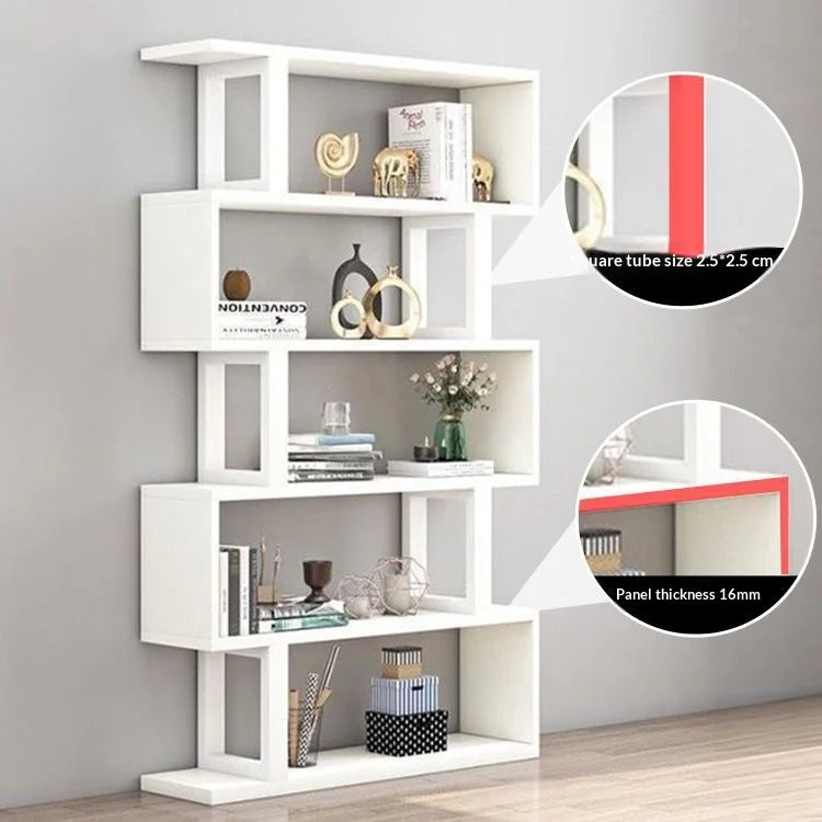 OptiShelf Tower – Modern Minimalist Bookshelf | Wood & Metal Display Rack