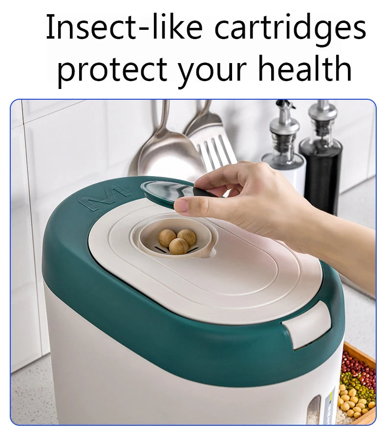 Airtight Rice & Cereal Dispenser 5KG/10KG – Smart Kitchen Storage Container