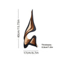 OptiArt Curve – Streamlined Wooden Abstract Statue | Modern Minimalist Desktop & Bookshelf Sculpture