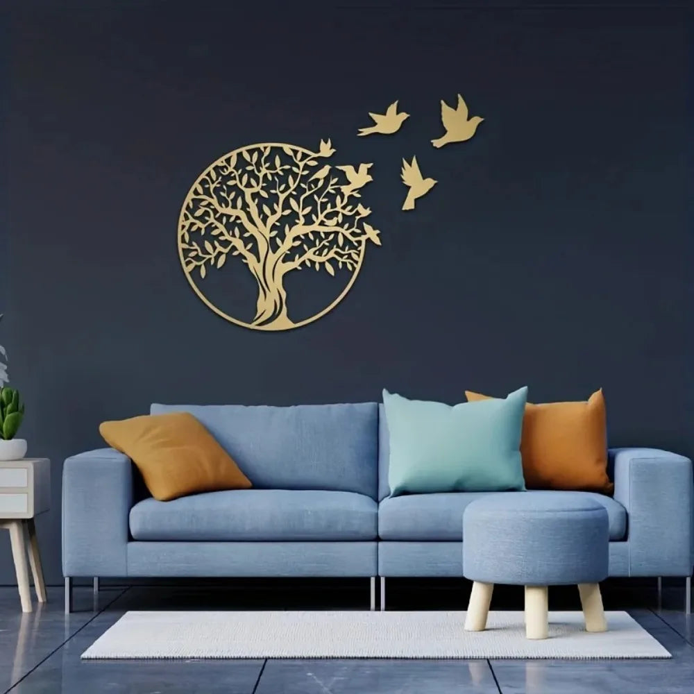 OptiArt Tree – Metal Tree of Life Wall Art | Indoor & Outdoor Decor, Anniversary Gift