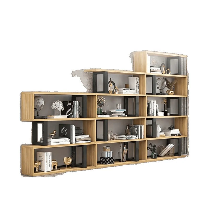 OptiShelf Tower – Modern Minimalist Bookshelf | Wood & Metal Display Rack