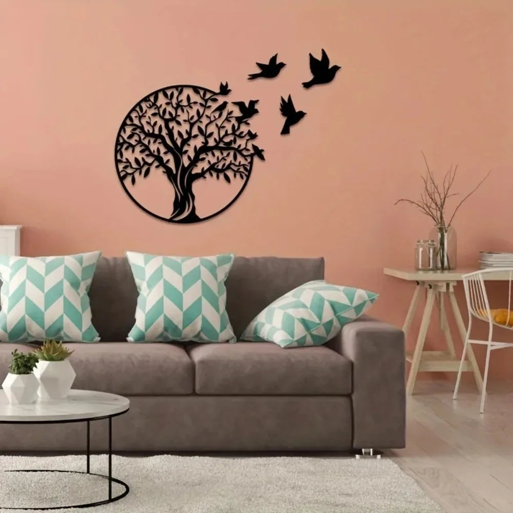 OptiArt Tree – Metal Tree of Life Wall Art | Indoor & Outdoor Decor, Anniversary Gift