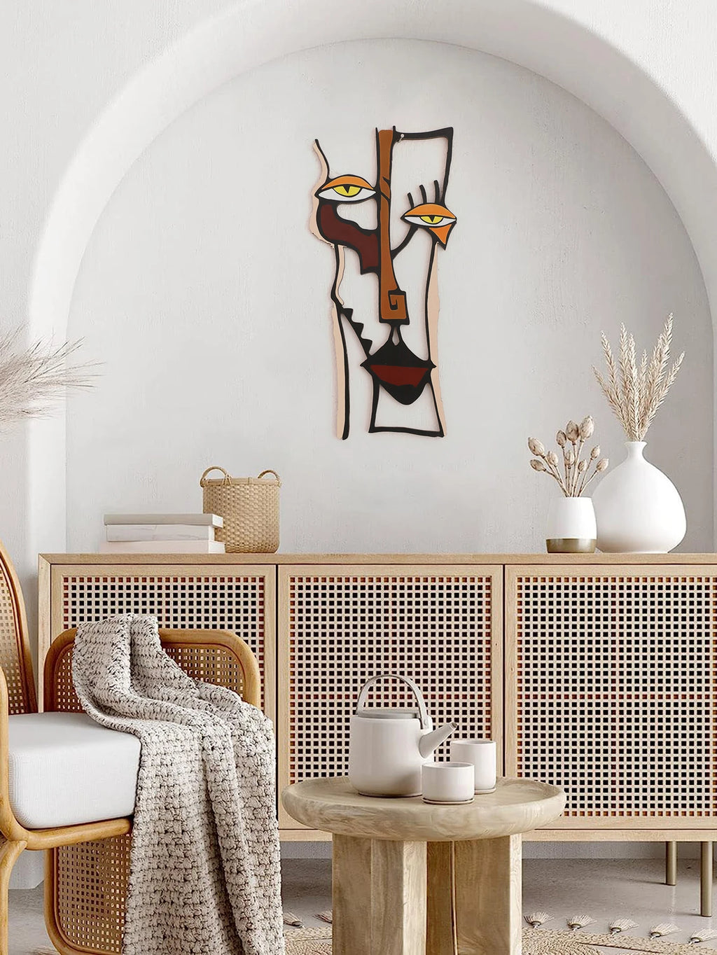 OptiArt Wood – 3D Wooden Wall Art Sculpture | Abstract Modern Home Decor Living Room