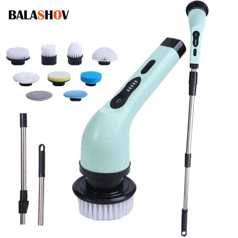 OptiScrub Pro – Cordless Electric Scrubber Brush | All Surface Deep Cleaner (3–9 Heads)