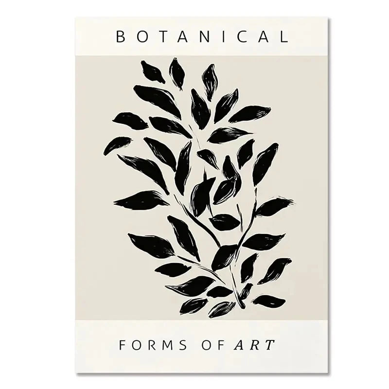 OptiArt Botanica – Boho Geometric Leaf Canvas Prints | Rainbow Abstract Wall Art for Living Room & Bedroom
