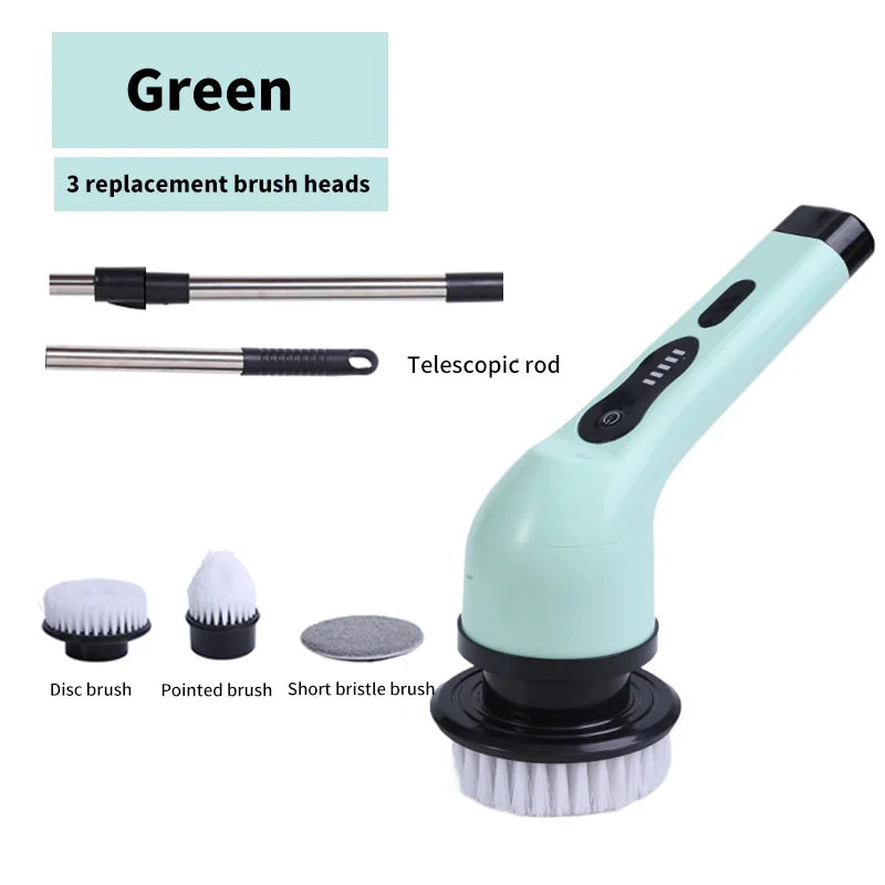 OptiScrub Pro – Cordless Electric Scrubber Brush | All Surface Deep Cleaner (3–9 Heads)