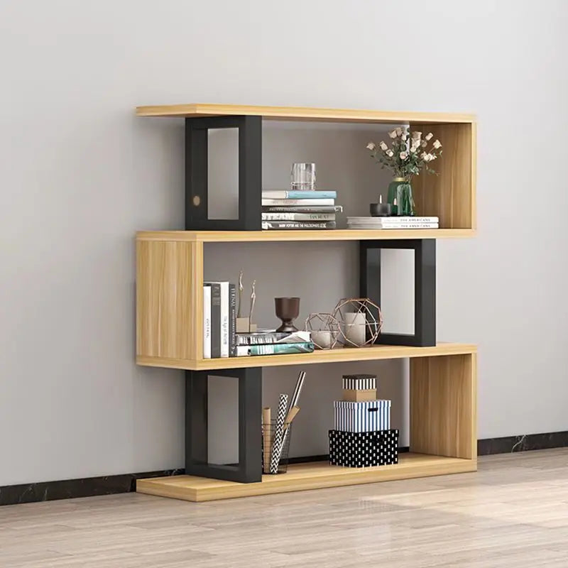 OptiShelf Tower – Modern Minimalist Bookshelf | Wood & Metal Display Rack