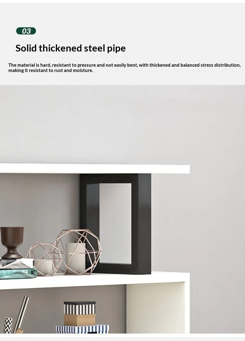 OptiShelf Tower – Modern Minimalist Bookshelf | Wood & Metal Display Rack