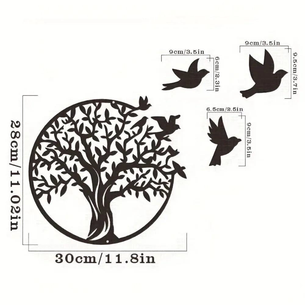 OptiArt Tree – Metal Tree of Life Wall Art | Indoor & Outdoor Decor, Anniversary Gift