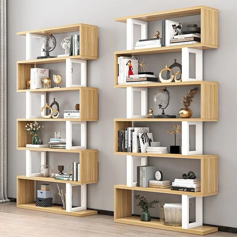 OptiShelf Tower – Modern Minimalist Bookshelf | Wood & Metal Display Rack