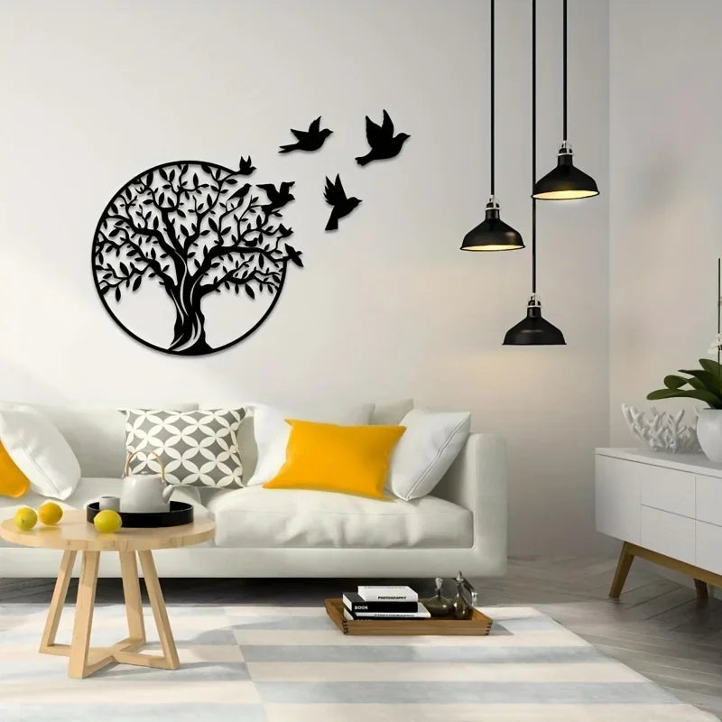OptiArt Tree – Metal Tree of Life Wall Art | Indoor & Outdoor Decor, Anniversary Gift