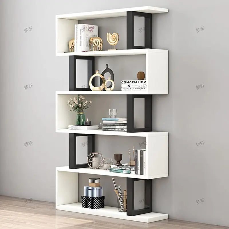 OptiShelf Tower – Modern Minimalist Bookshelf | Wood & Metal Display Rack