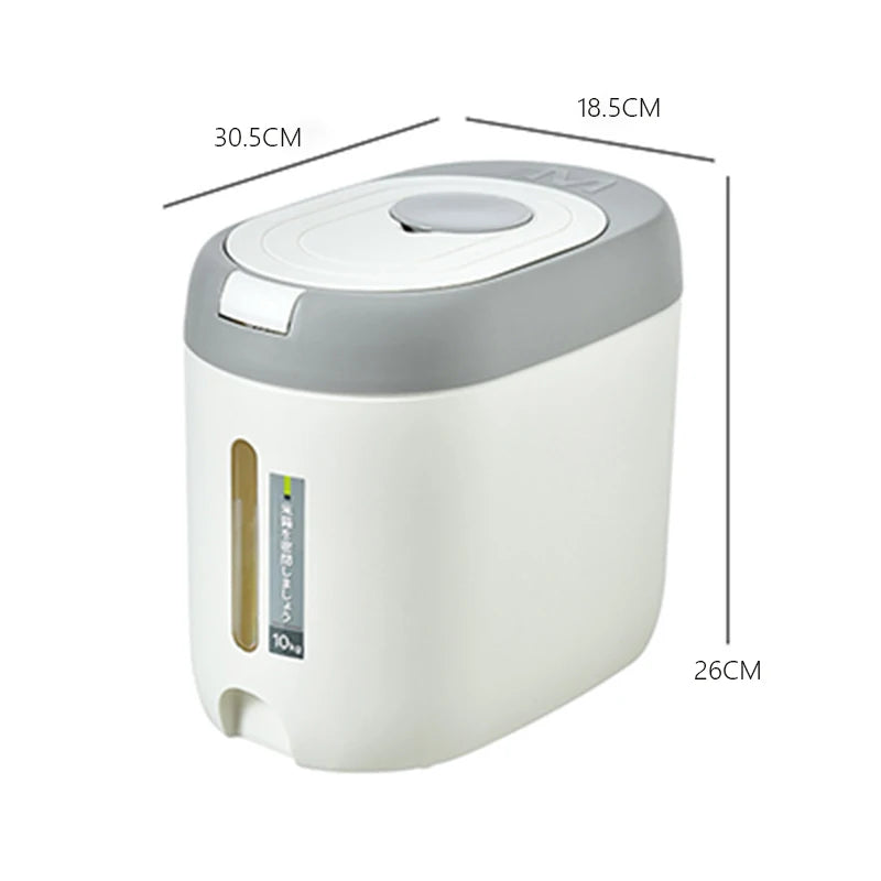 Airtight Rice & Cereal Dispenser 5KG/10KG – Smart Kitchen Storage Container