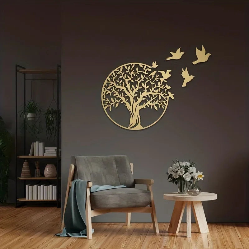 OptiArt Tree – Metal Tree of Life Wall Art | Indoor & Outdoor Decor, Anniversary Gift