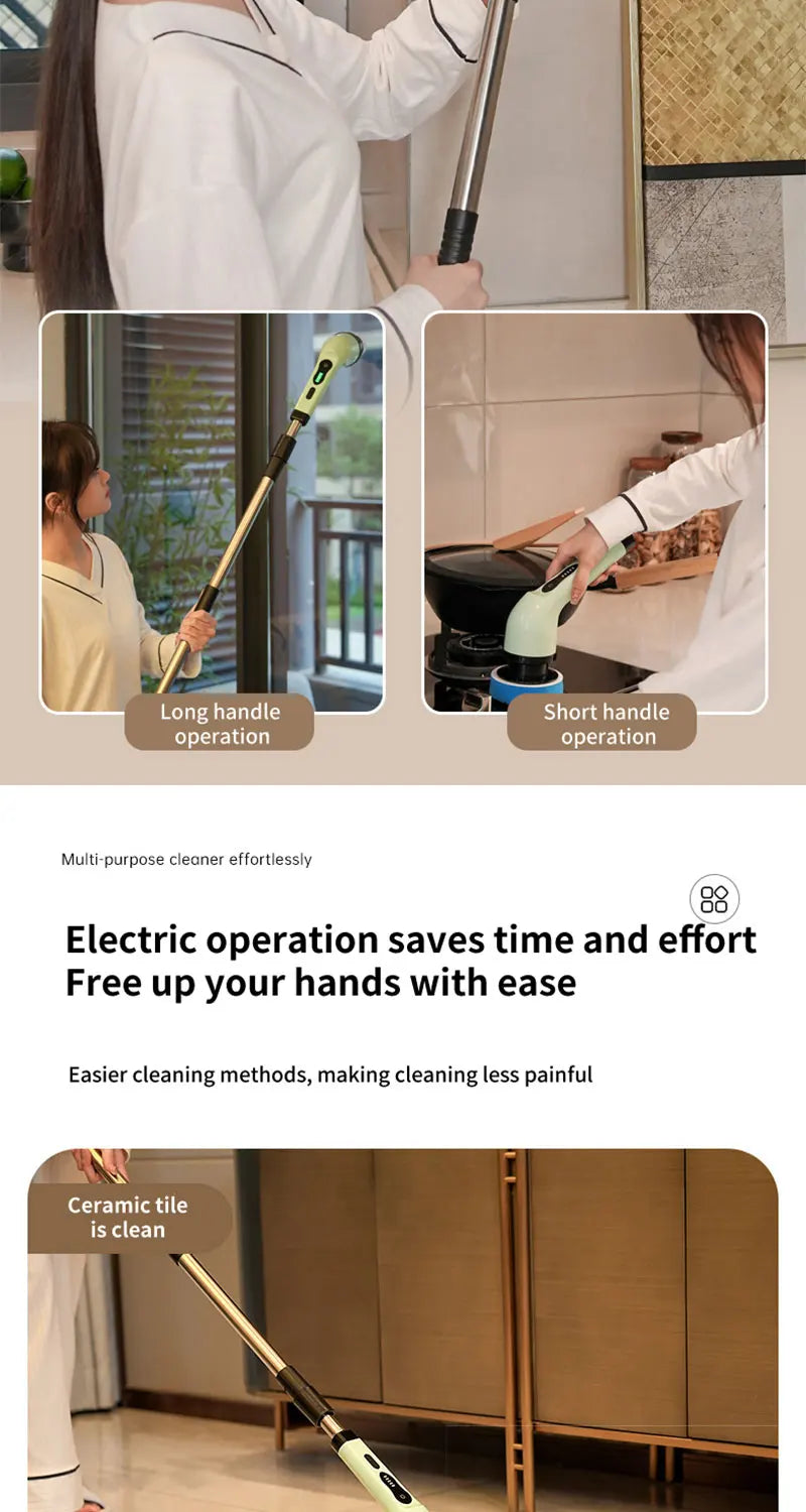 OptiScrub Pro – Cordless Electric Scrubber Brush | All Surface Deep Cleaner (3–9 Heads)