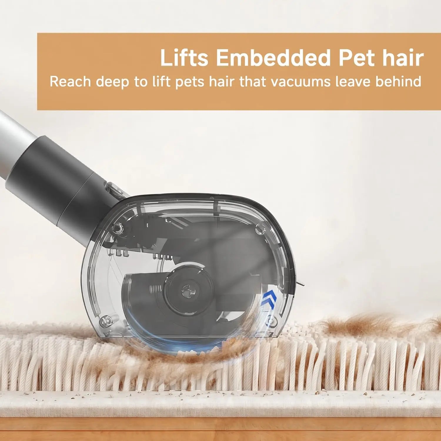 OptiSweep Pet – Long-Handle Carpet & Rug Hair Remover | Reusable Pet Hair Sweeper with Dust Container