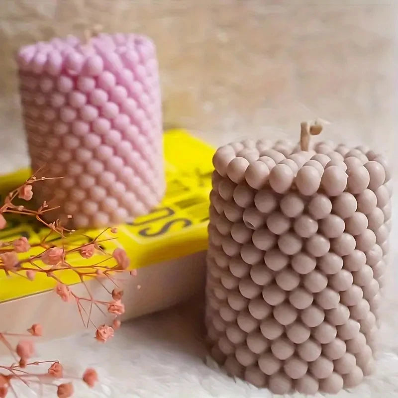 OptiCast Studio – 3D Silicone Candle Mold | Bubble Sphere & Cylinder DIY Mould