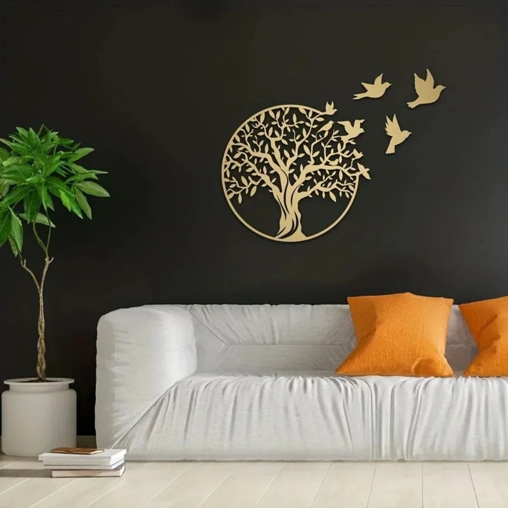 OptiArt Tree – Metal Tree of Life Wall Art | Indoor & Outdoor Decor, Anniversary Gift