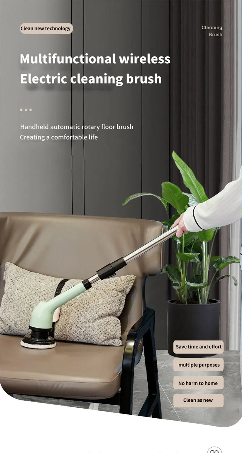 OptiScrub Pro – Cordless Electric Scrubber Brush | All Surface Deep Cleaner (3–9 Heads)