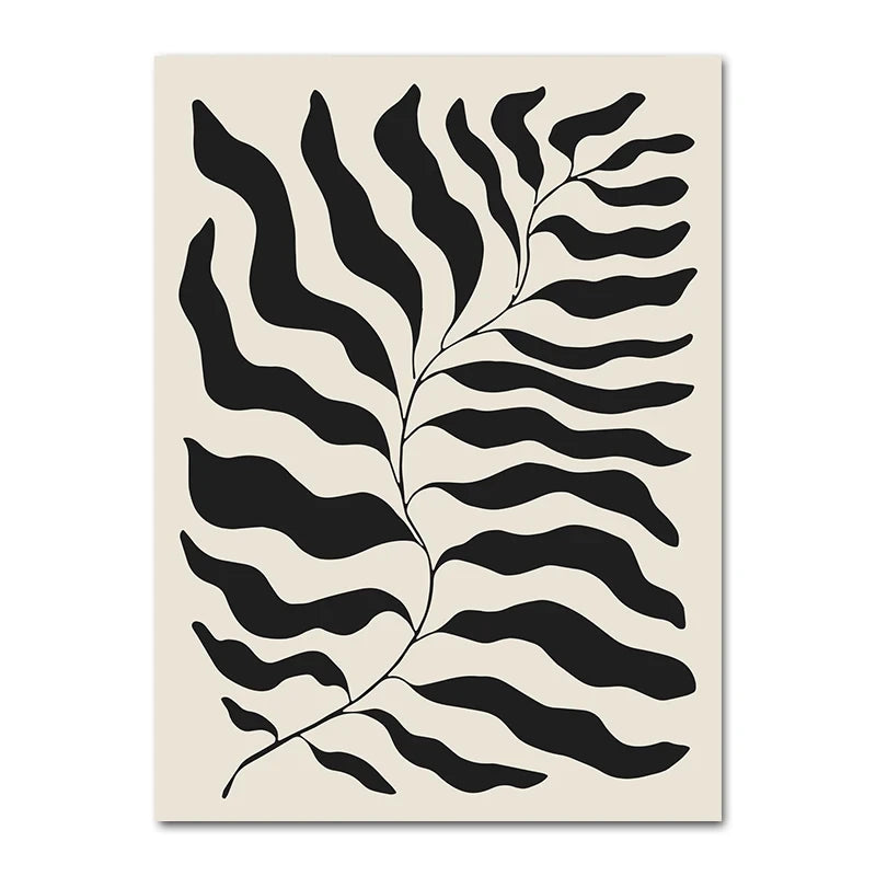 OptiArt Botanica – Boho Geometric Leaf Canvas Prints | Rainbow Abstract Wall Art for Living Room & Bedroom