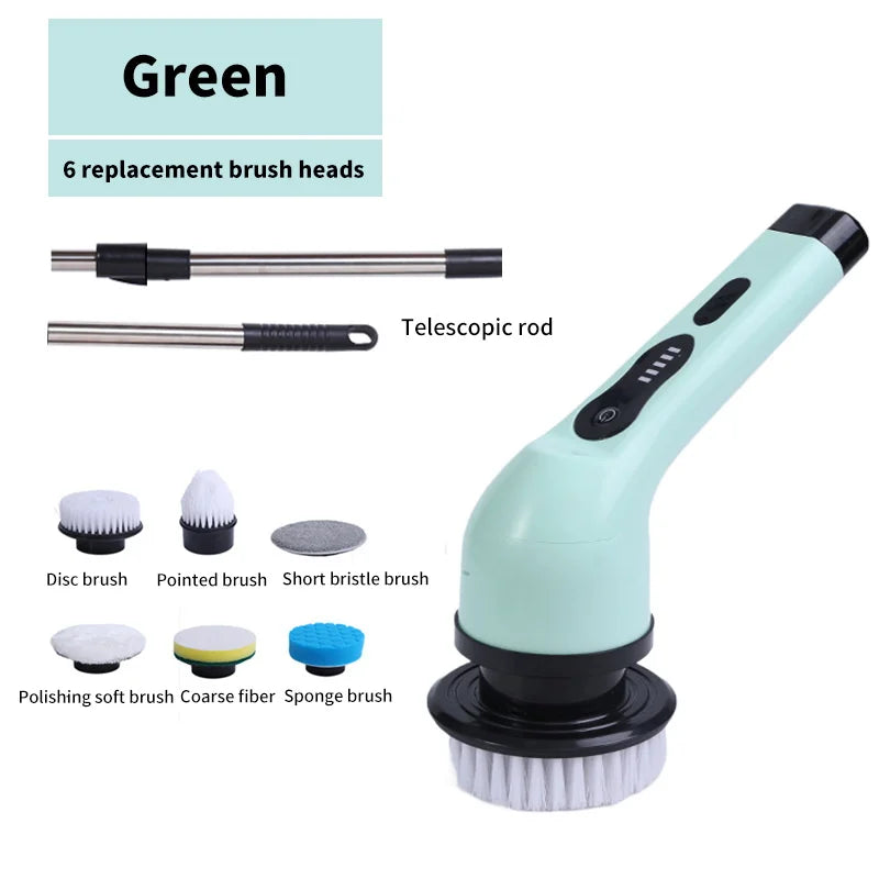 OptiScrub Pro – Cordless Electric Scrubber Brush | All Surface Deep Cleaner (3–9 Heads)