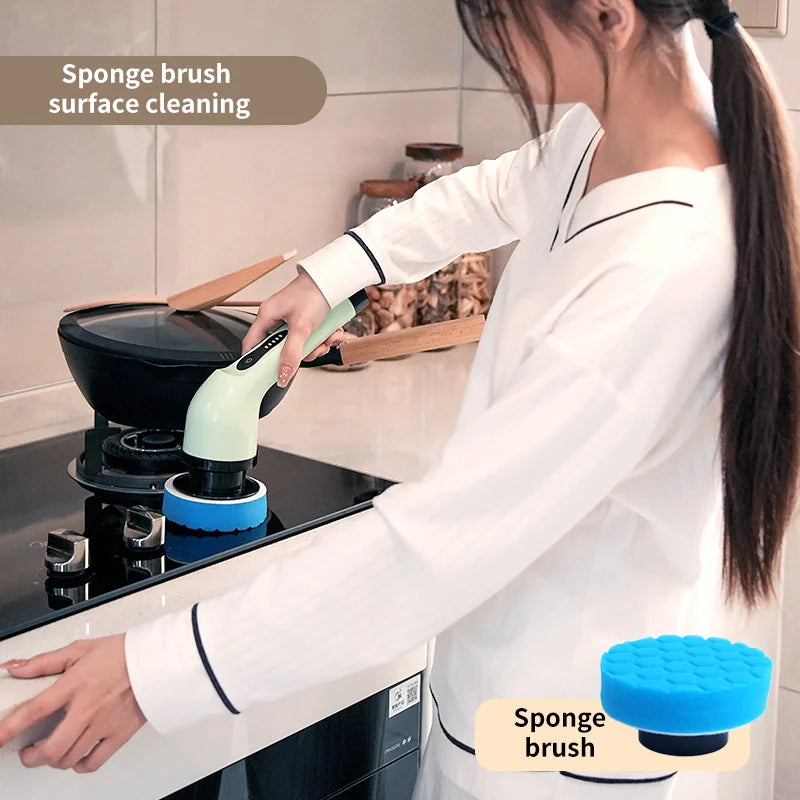 OptiScrub Pro – Cordless Electric Scrubber Brush | All Surface Deep Cleaner (3–9 Heads)
