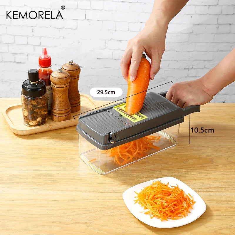 OptiChop Pro – Multifunctional Vegetable Chopper | 12, 14 or 16-in-1 Onion Slicer, Dicer & Grater Set
